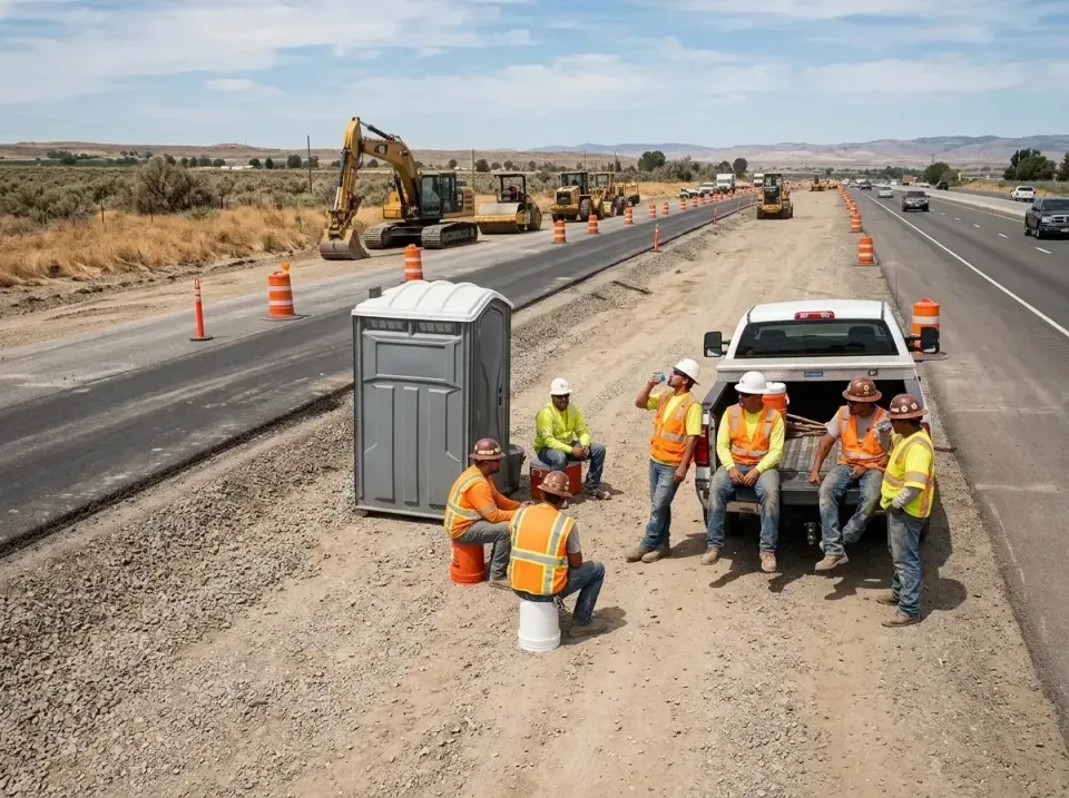 highway-road-construction-crew-007 — frequently asked questions, Porta Potty and Restroom Rentals in Lakeland North, WA